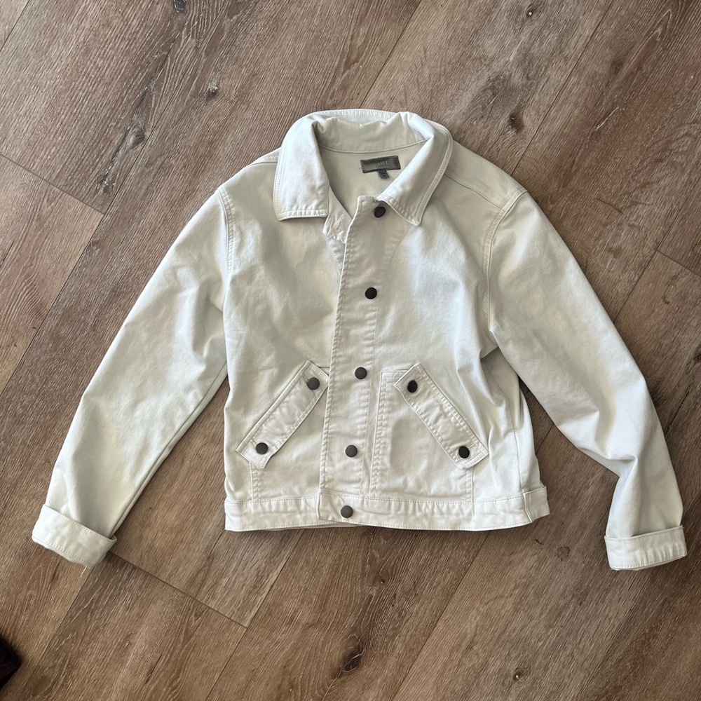 Kut from the Kloth Cream/Ivory Jacket M Button Up